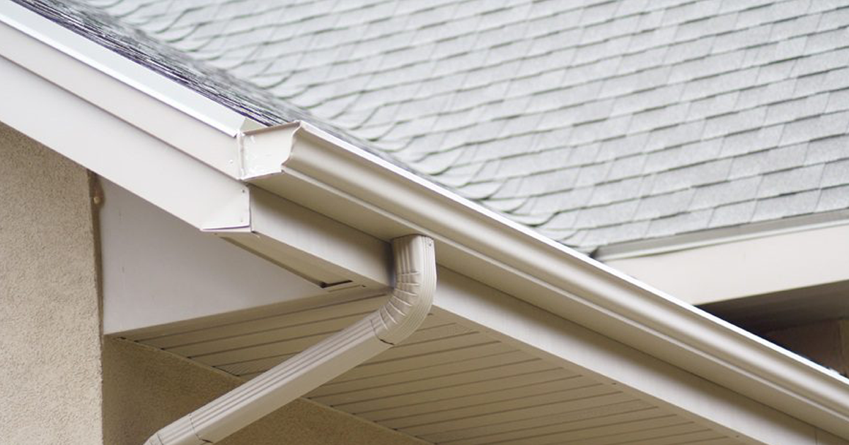 Custom seamless gutter installation in Virginia, showcasing durable aluminum gutters designed to protect a home from water damage.
