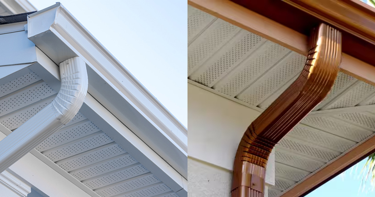 Aluminum vs copper gutters comparison