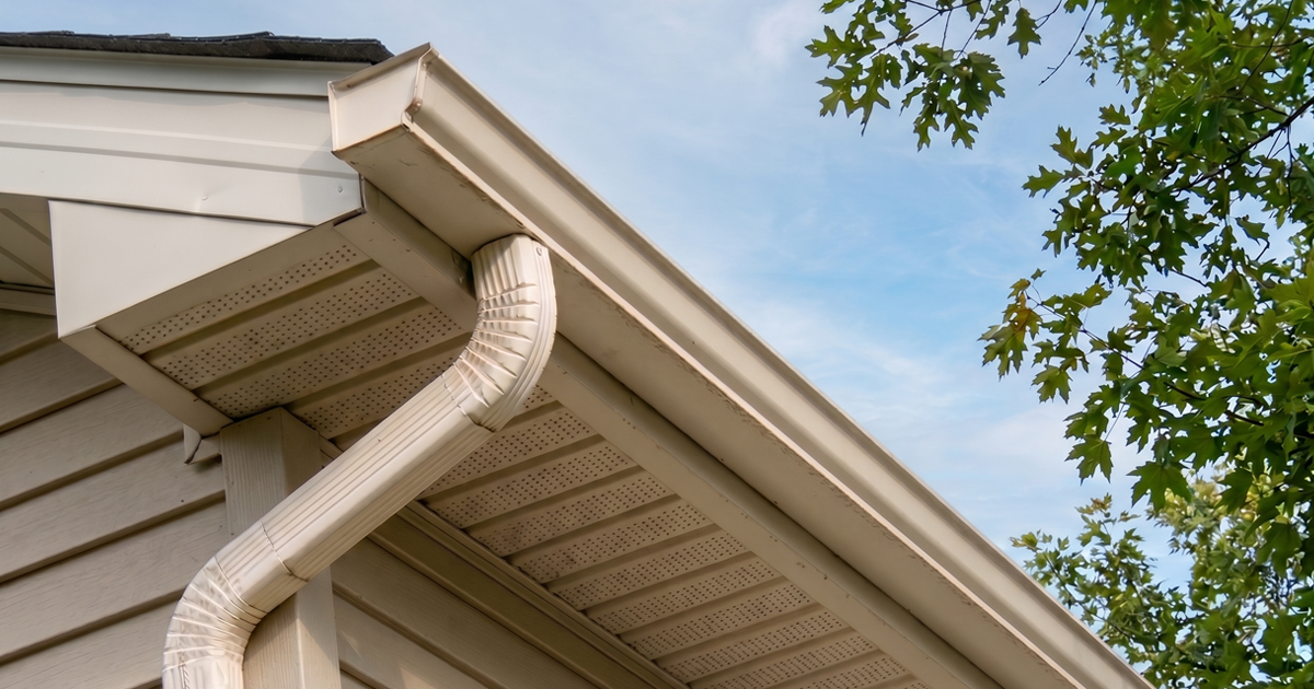 Essential gutter system installed to protect a home from rainwater damage.
