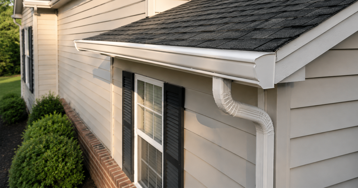 seamless gutter guard installed
